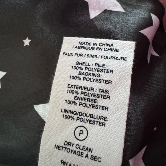 Pink Avec Les Filles Faux Fur Hoodie Coat Jacket Women's Sz M - Picture 2 of 4